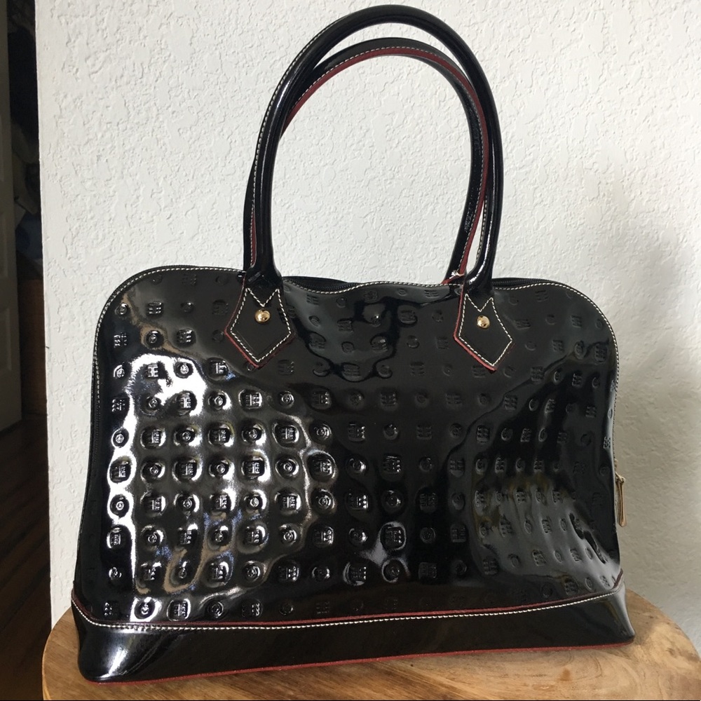 Genuine Patent Leather Arcadia Bag made in Italy
